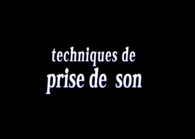 Techniques de prise de son